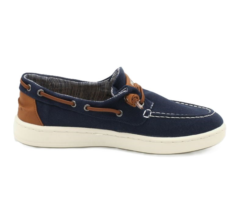 Woz Navy George Men's Canvas Easy On Shoes GEORGE-CV-NAV
