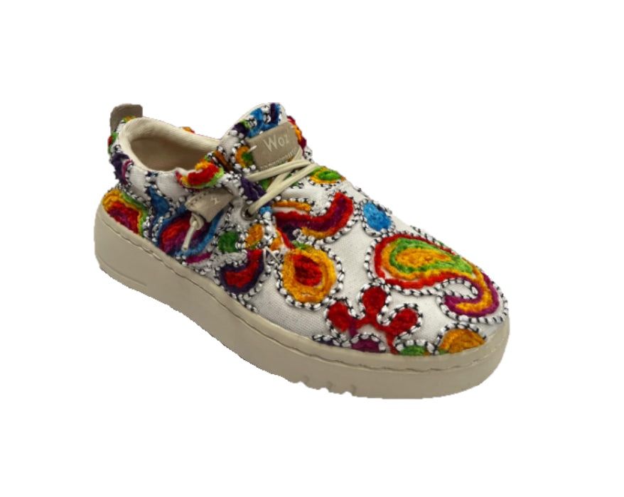 Woz White/Orange Multi Robbie Women's Sneakers ROB-ORANGE-MULT