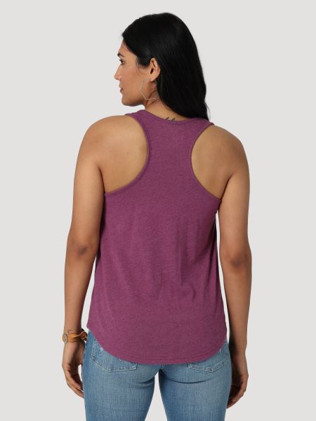 Wrangler Amaranth Heather Wrangler Forever Wild And Free Racerback Women's Tank 112328867