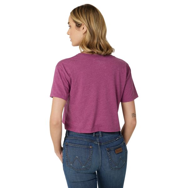 Wrangler Amaranth Retro Dizzy Boyfriend Crop Graphic Tee 112326478