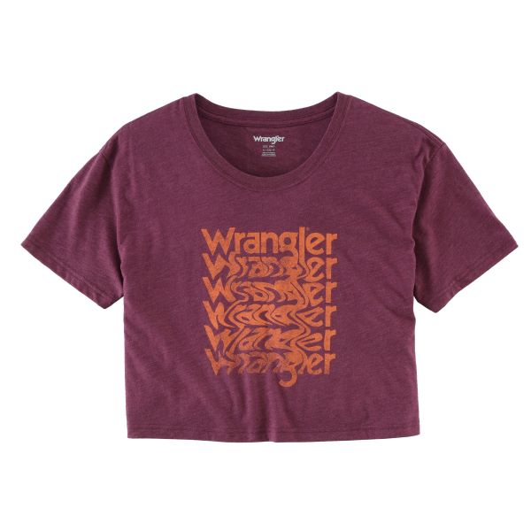 Wrangler Amaranth Retro Dizzy Boyfriend Crop Graphic Tee 112326478