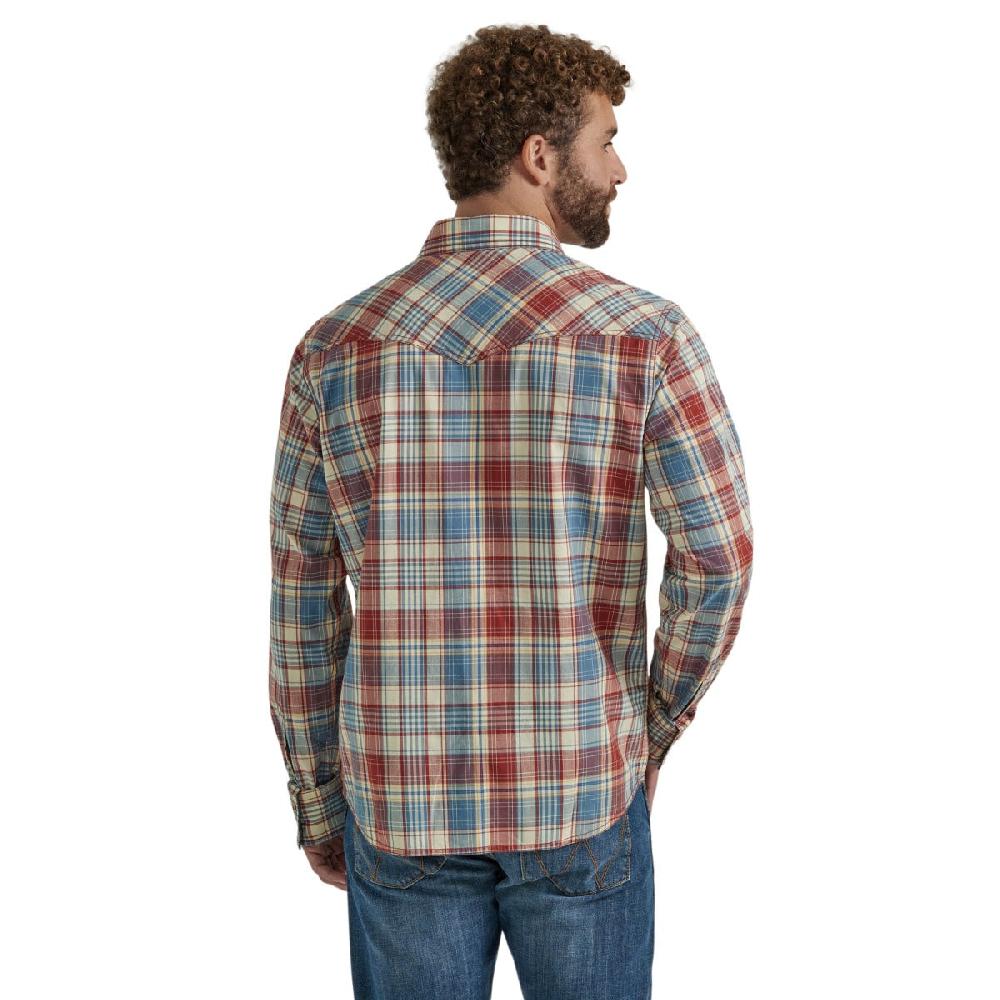 Wrangler America Plaid Retro Premium Men's Collared Longsleeve Snap Shirt 112346601