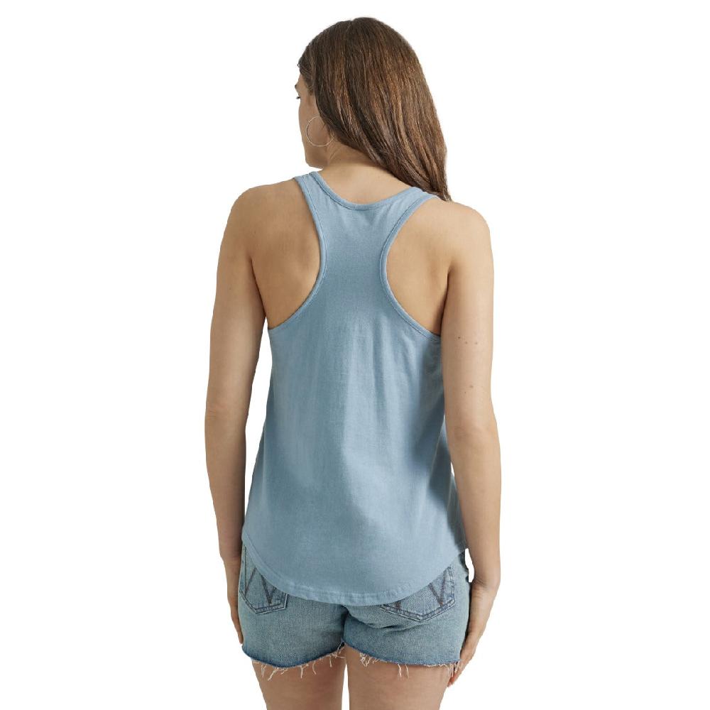 Wrangler Ashley Blue Retro Rope Logo Women's Racerback Tank Top 112347617