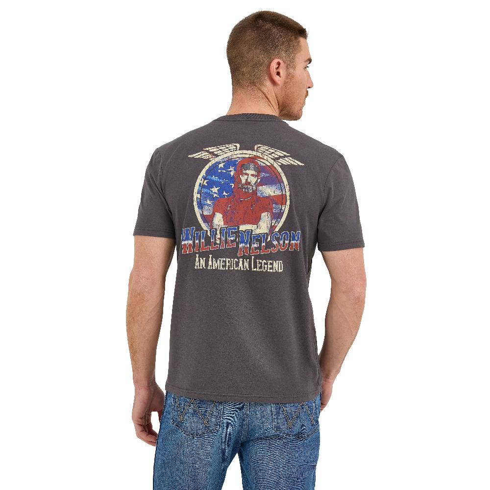Wrangler Ashphalt Willie Nelson Short Sleeve Men's Graphic T-Shirt 112368464