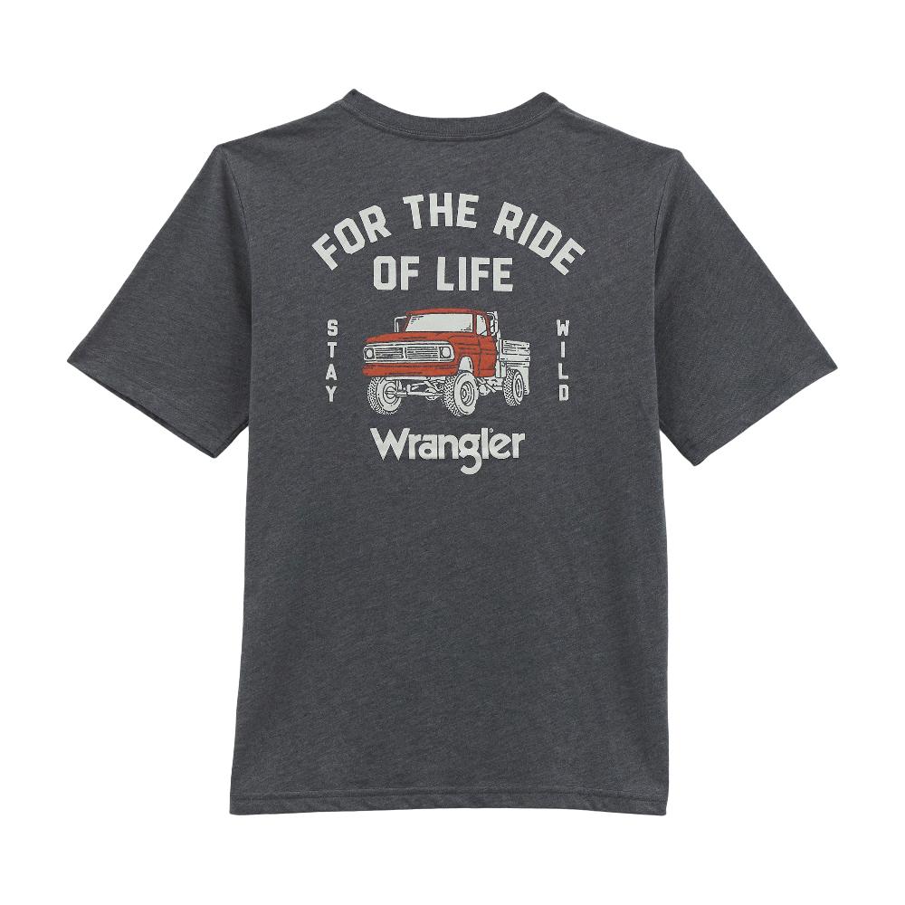 Wrangler Asphalt Heather Boy's Graphic Knit Logo T-Shirts 112358836