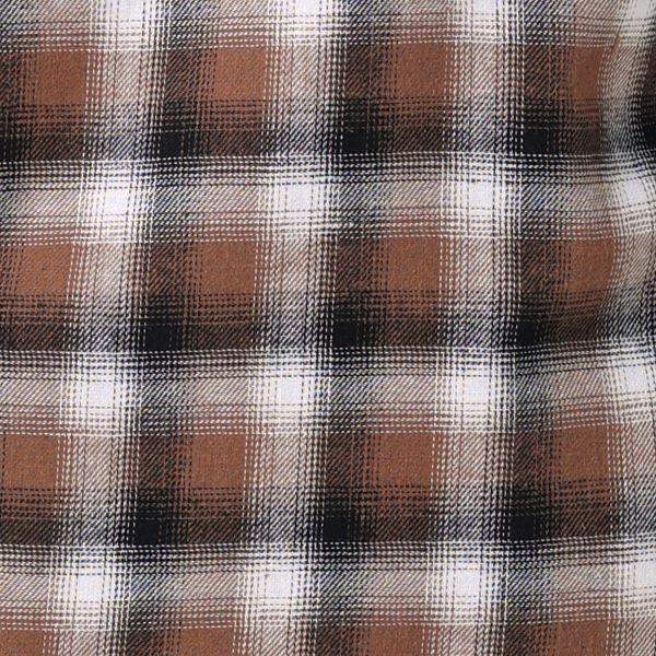 Wrangler Aztec Brown Plaid Retro Longsleeve Men's Flannel Snap Shirt 112330474