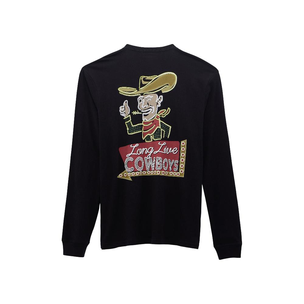 Wrangler Black Beauty Cowboy Bac Men's Long Sleeve Graphic T-Shirt 112368560