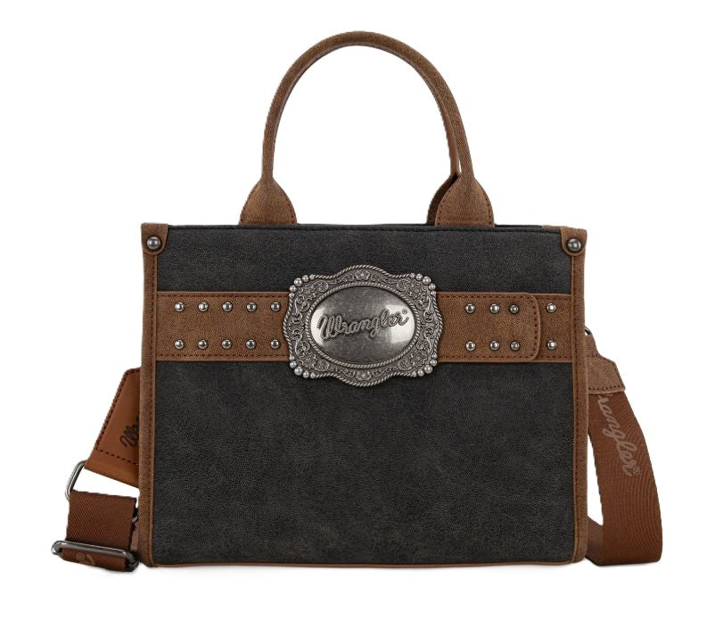 Wrangler Black Buckle Tote/Crossbody WG250-81202BK