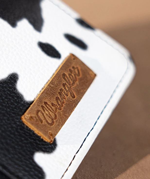 Wrangler Black Cow Print Card Holder WG133-W005BK