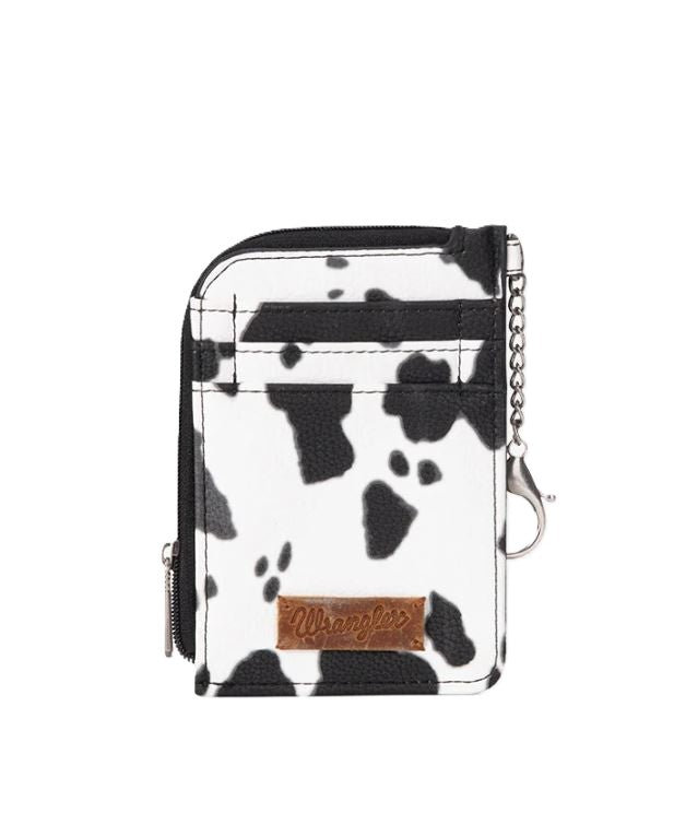 Wrangler Black Cow Print Card Holder WG133-W005BK