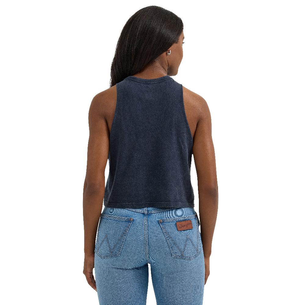 Wrangler Black/Flag Eagle Women's Festival Crop Graphic Tank 112361860