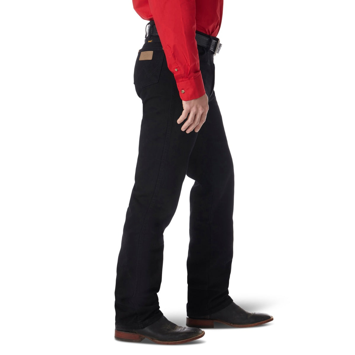 Wrangler Black Prewashed Cowboy Cut Original Fit Boot Cut Mens Jeans 13MWZWK-BK