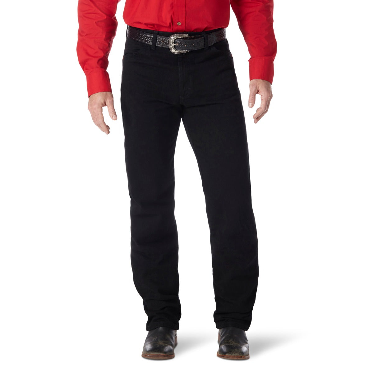 Wrangler Black Prewashed Cowboy Cut Original Fit Boot Cut Mens Jeans 13MWZWK-BK