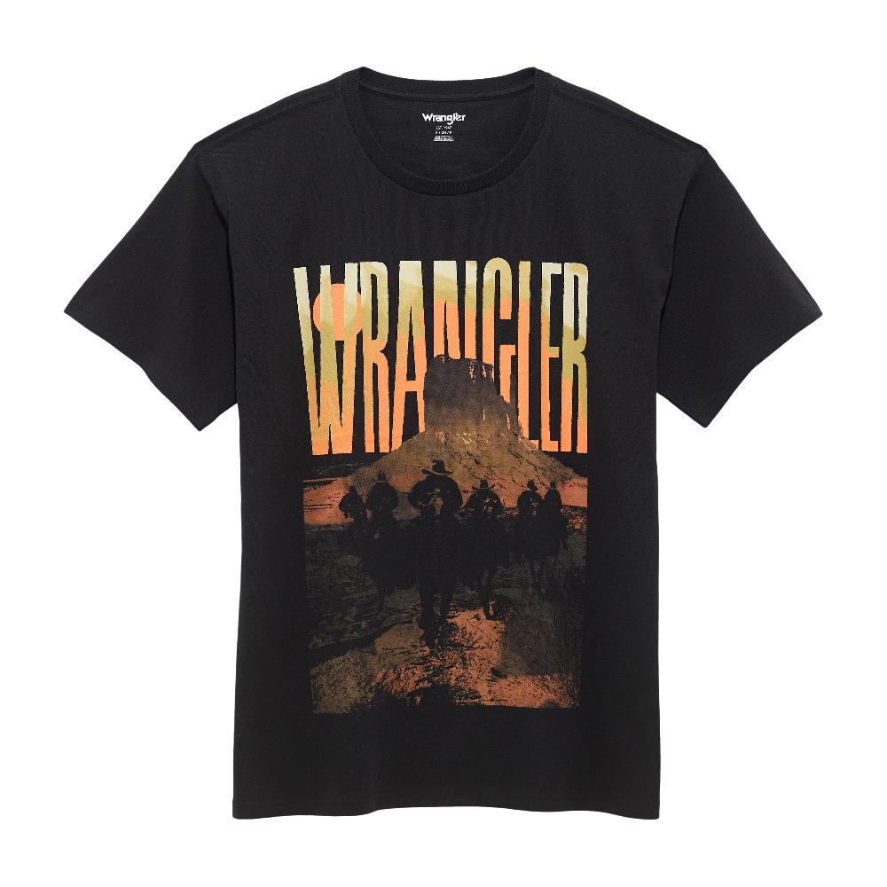 Wrangler Black Sunset Western Graphic Oversized Women's Tee Shirt 112361883
