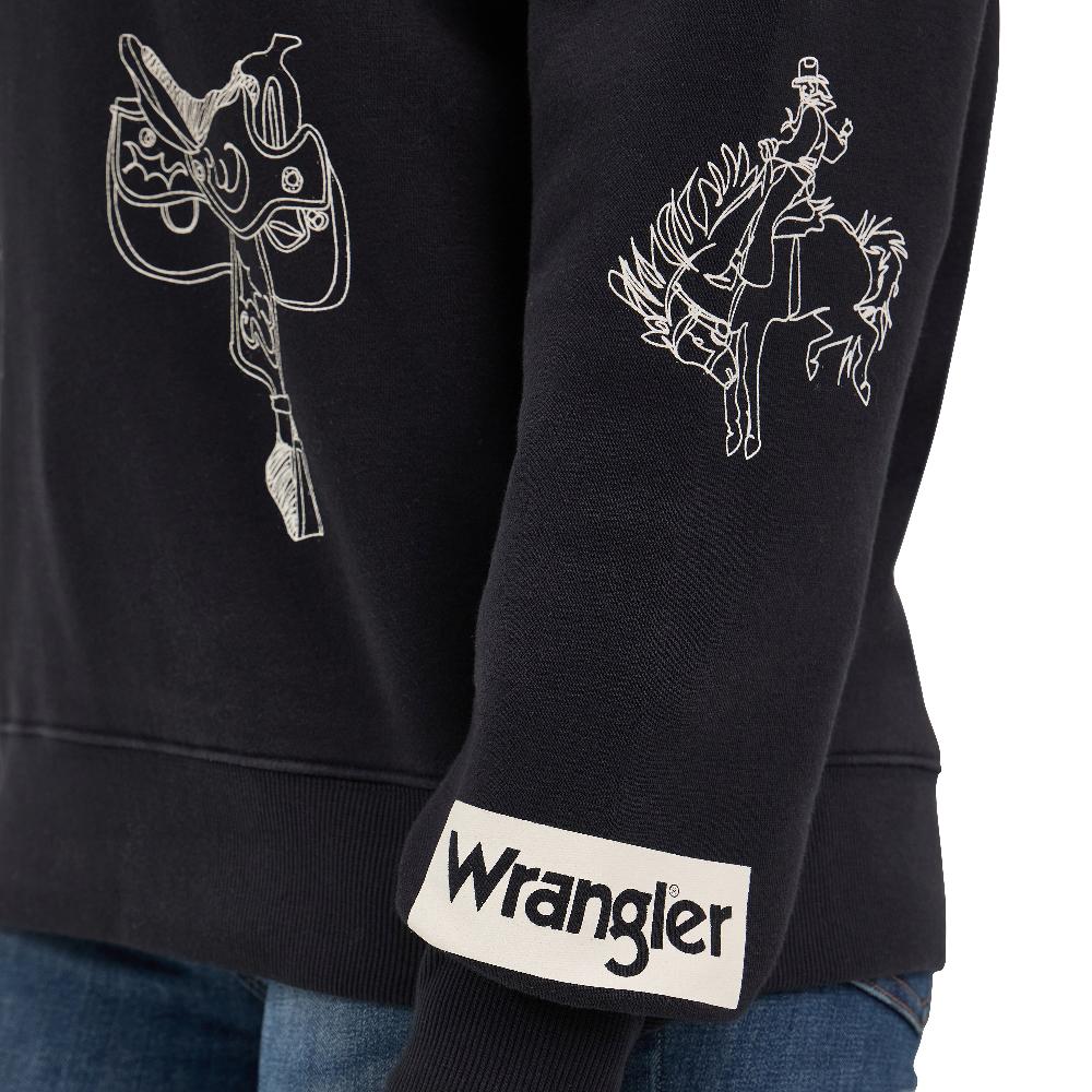 Wrangler Black Wrangler Icons Women's Pullover Sweatshirt 112371617