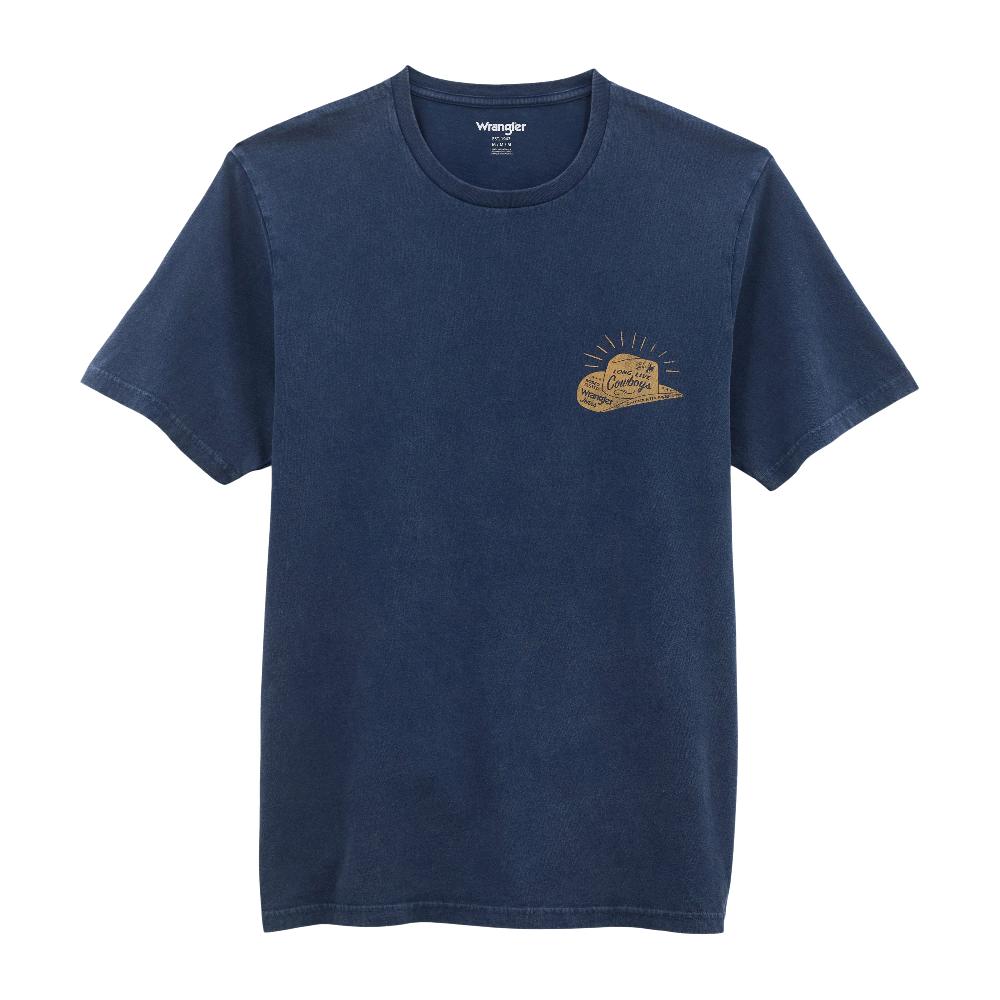 Wrangler Blue Wash Back Graphic Men's Pocket T-Shirt 112358756