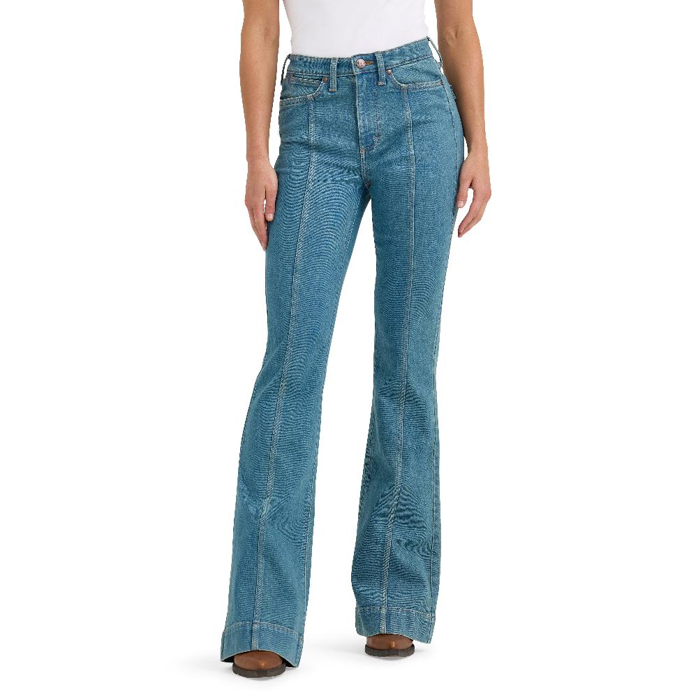 Wrangler Brooklyn Retro Bailey High Rise Pintuck Women's Trouser Jeans 112367632