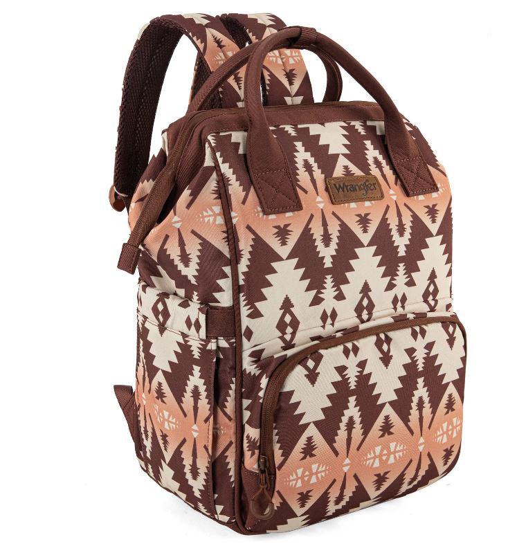 Wrangler Brown Aztec Print Callie Backpack WG2204-9110BR