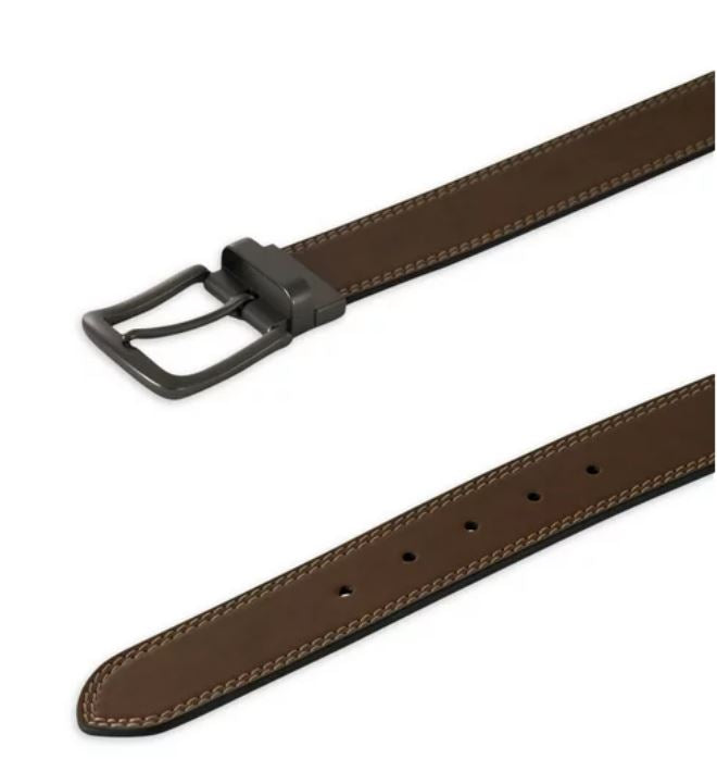 Wrangler Brown/Black Reversible Men's Belt With Contrast Stitch WR-BR67020