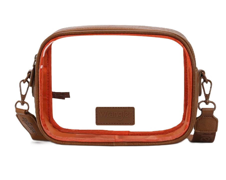 Wrangler Brown Clear Crossbody Bag/Stadium Bag WG229-603BR