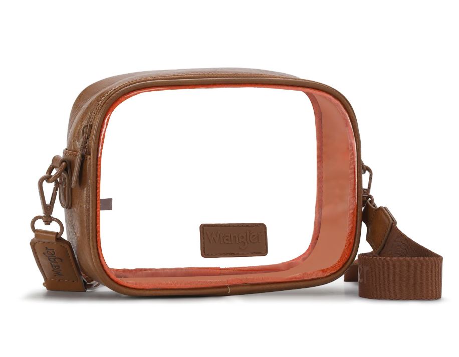 Wrangler Brown Clear Crossbody Bag/Stadium Bag WG229-603BR
