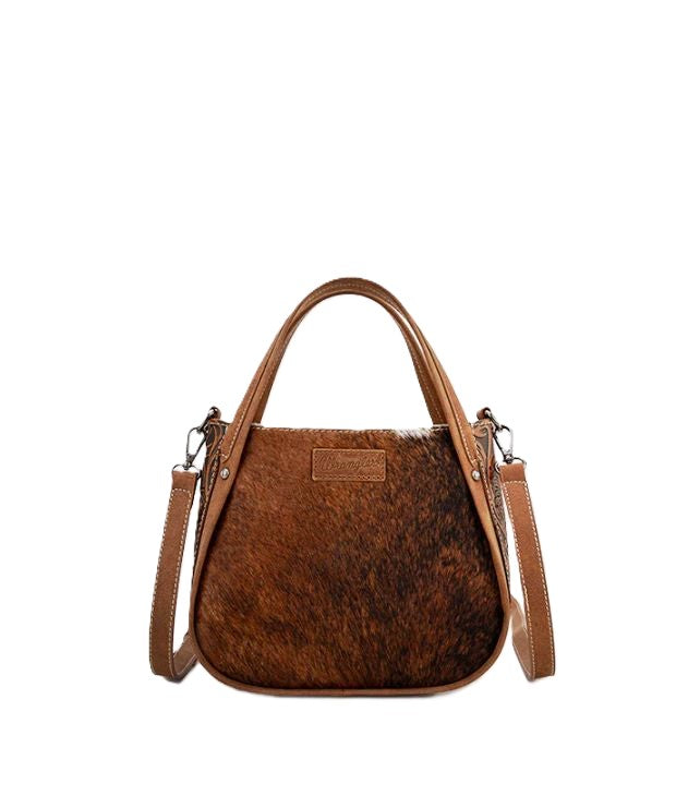 Wrangler Brown Genuine Hair On Cowhide Tote Bag WG169-2022BR