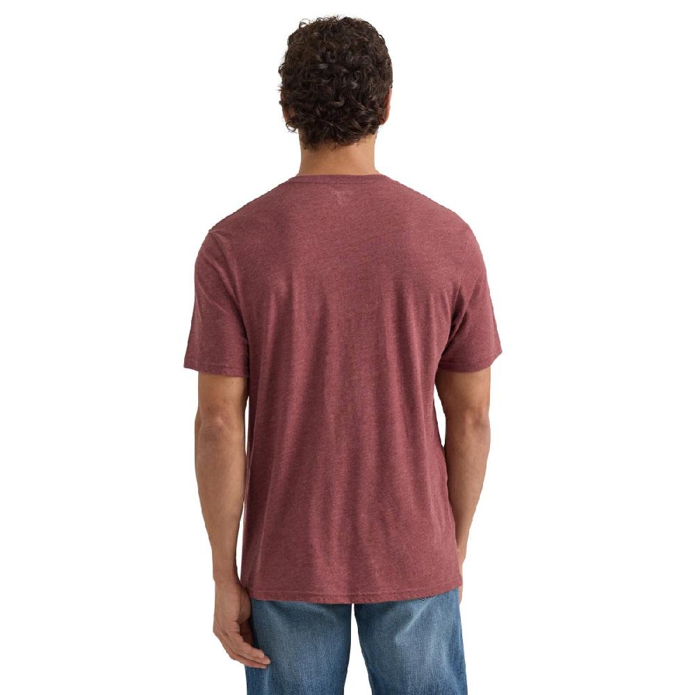 Wrangler Burgundy Heather Bucking Horse Graphic Men's T-Shirt 112350041