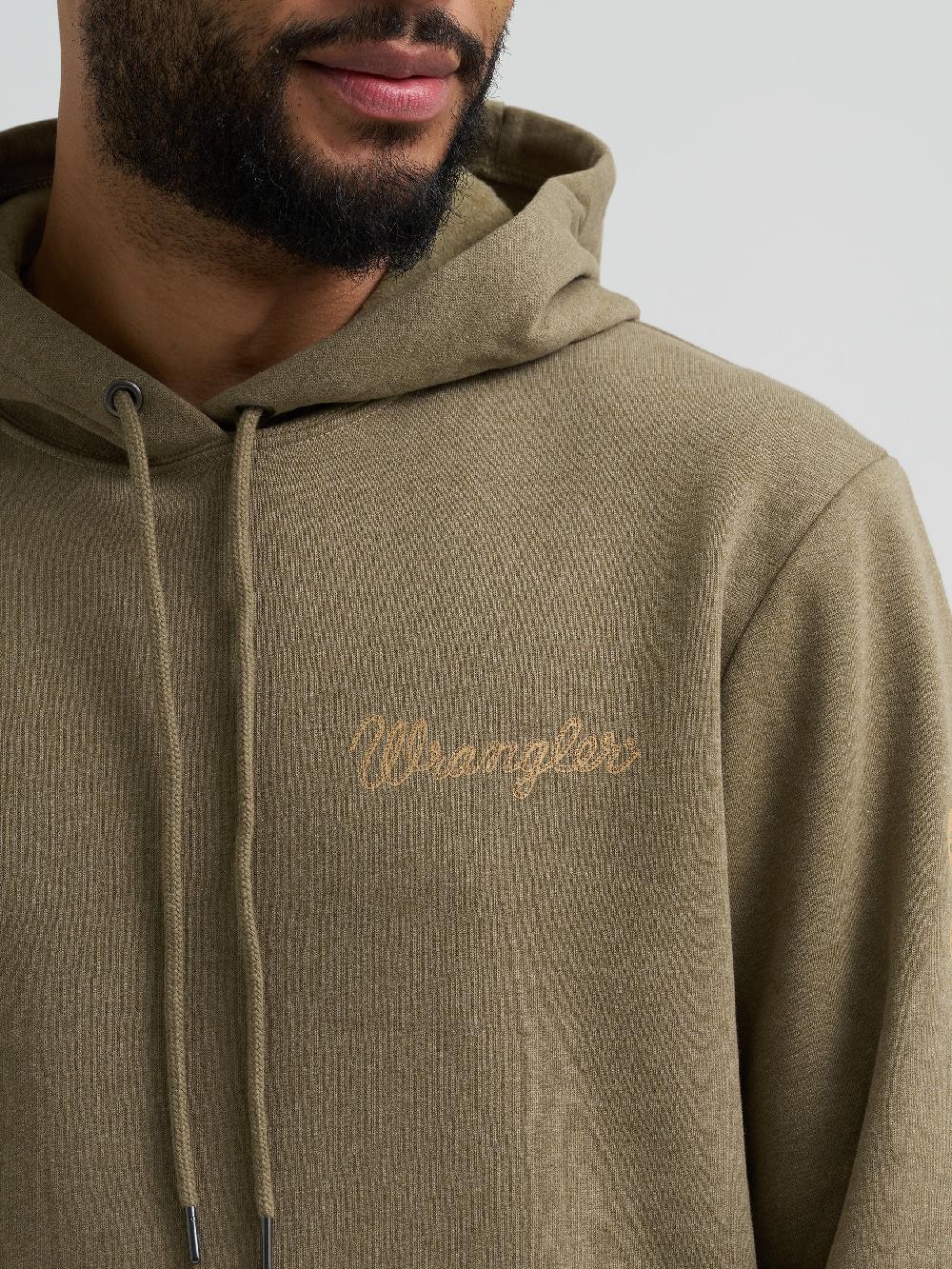 Wrangler Burnt Olive Rope Logo Men's Hoodie 112365694