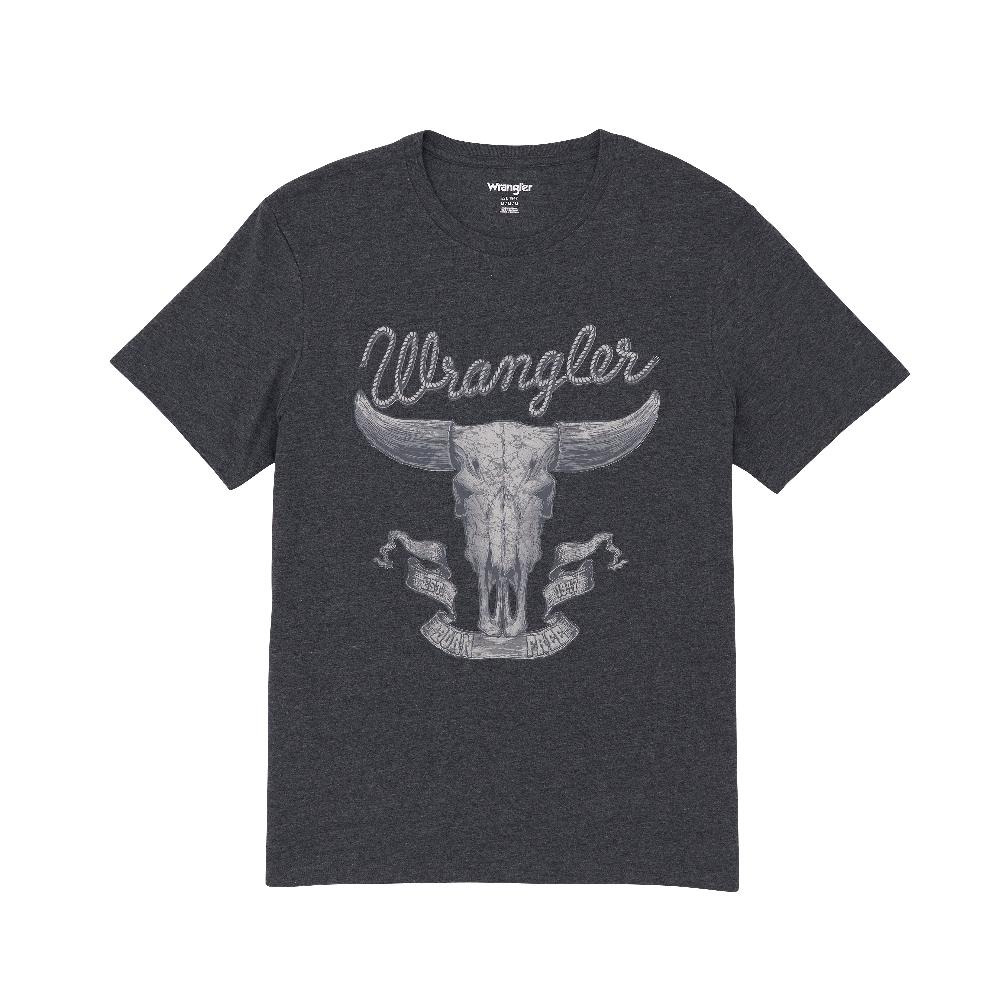 Wrangler Caviar Heather Steerhead Men's Graphic T-Shirt 112365666