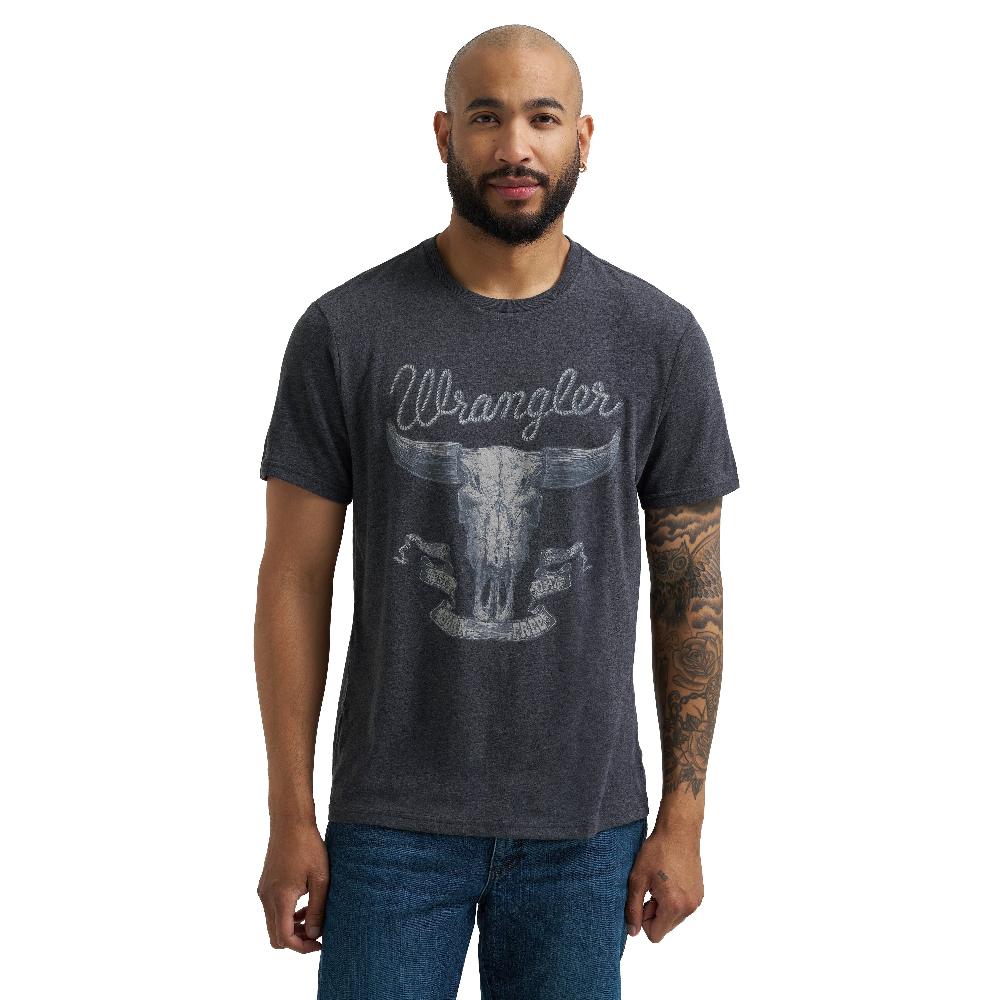 Wrangler Caviar Heather Steerhead Men's Graphic T-Shirt 112365666