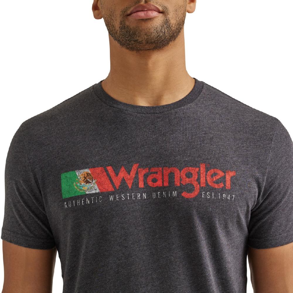 Wrangler Caviar Mexico Flag Men's Logo T-Shirt 112344124