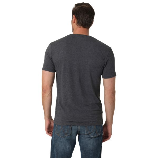 Wrangler Charcoal Long Live Cowboys USA Men's Short Sleeve Tee Shirt 112328856