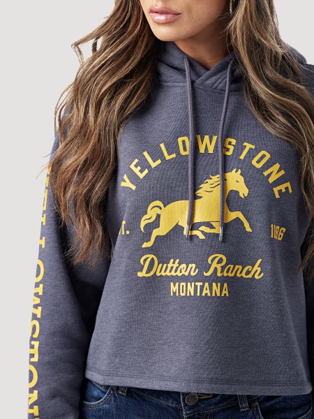 Wrangler Charcoal Yellowstone Bronco Ladies Hoodie 112326793