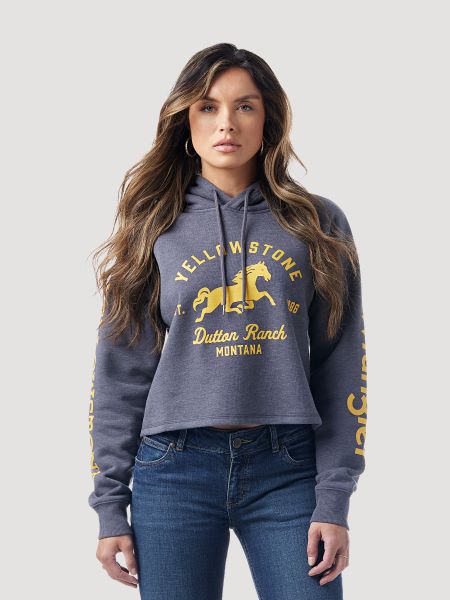 Wrangler Charcoal Yellowstone Bronco Ladies Hoodie 112326793