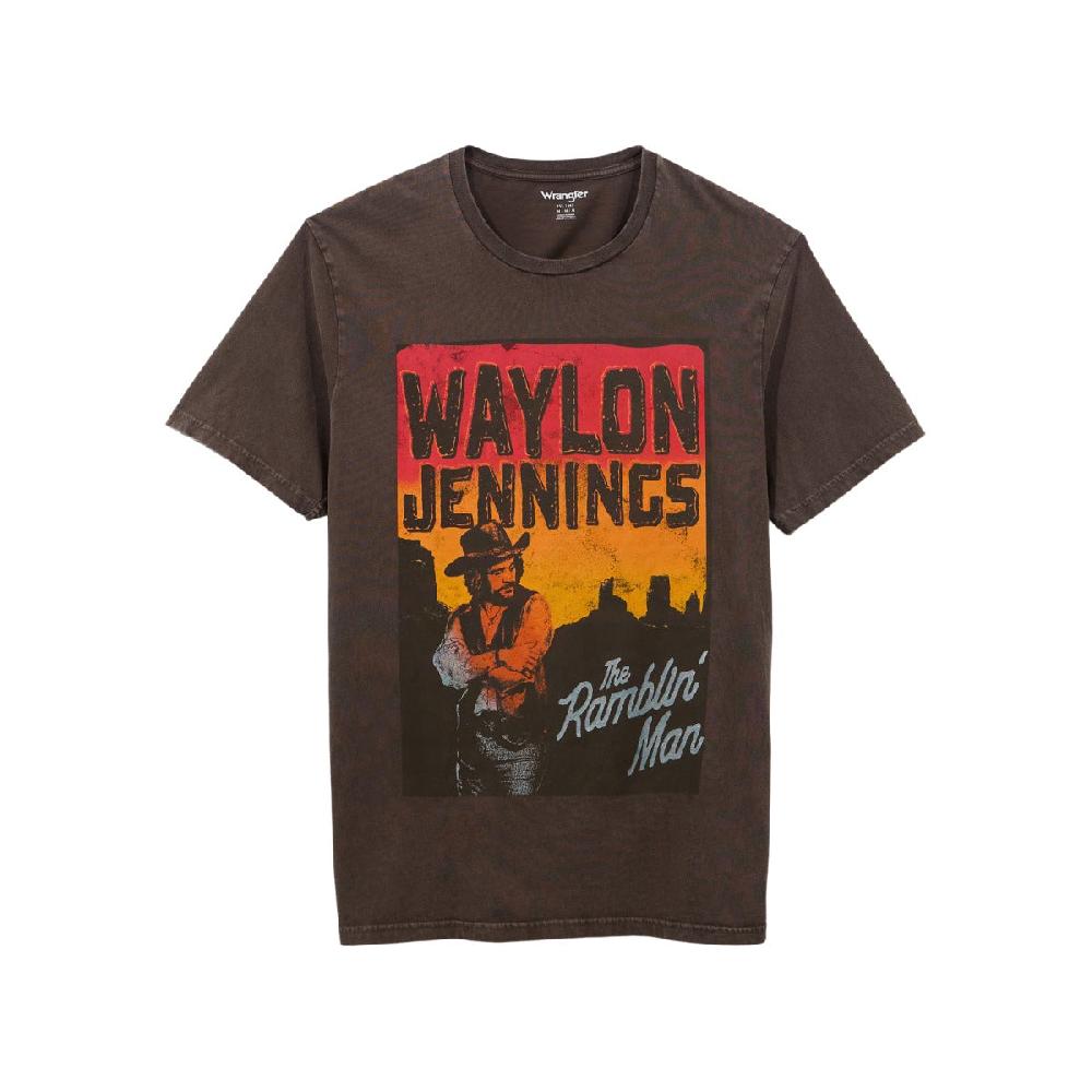 Wrangler Chocolate Plum Waylon Jennings Short Sleeve Regular Fit Women's Tee-Shirt 112361068