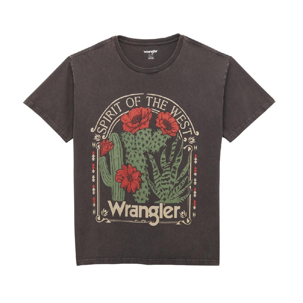 Wrangler Chocolate Torte Western Cactus Graphic Women's Oversized Tee Shirt 112354382