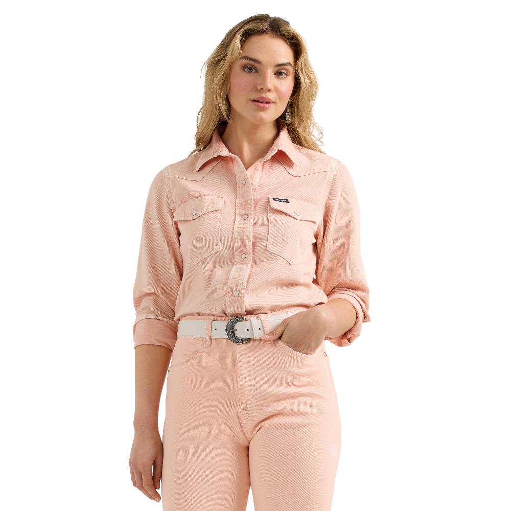 Wrangler Colorwash Women's Slim Western Snap Shirt 112361386