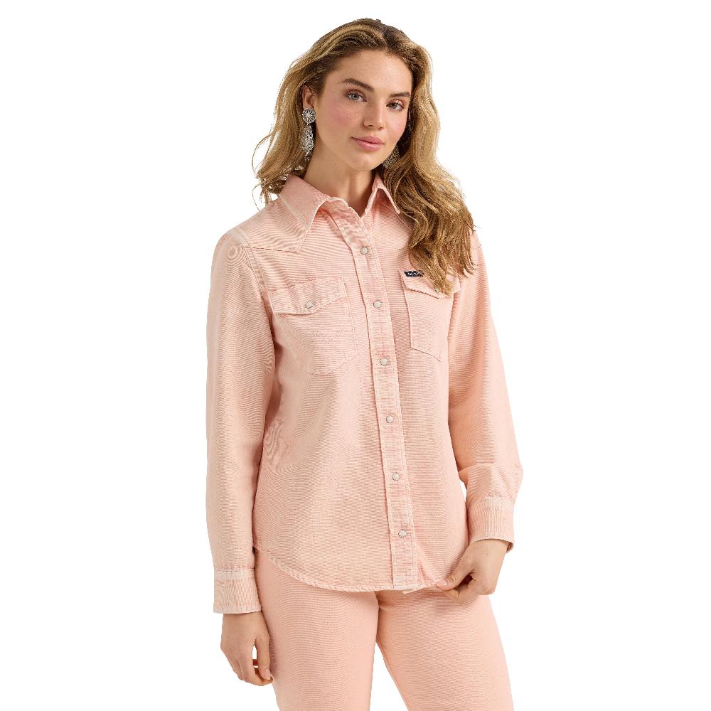 Wrangler Colorwash Women's Slim Western Snap Shirt 112361386