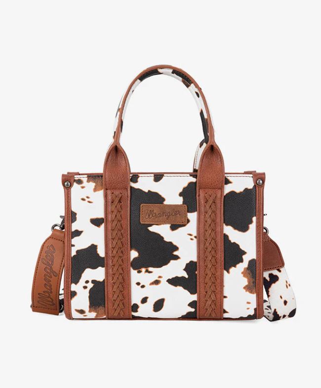 Wrangler Cow Print Concealed Carry Tote Bag WG133-8120SBR