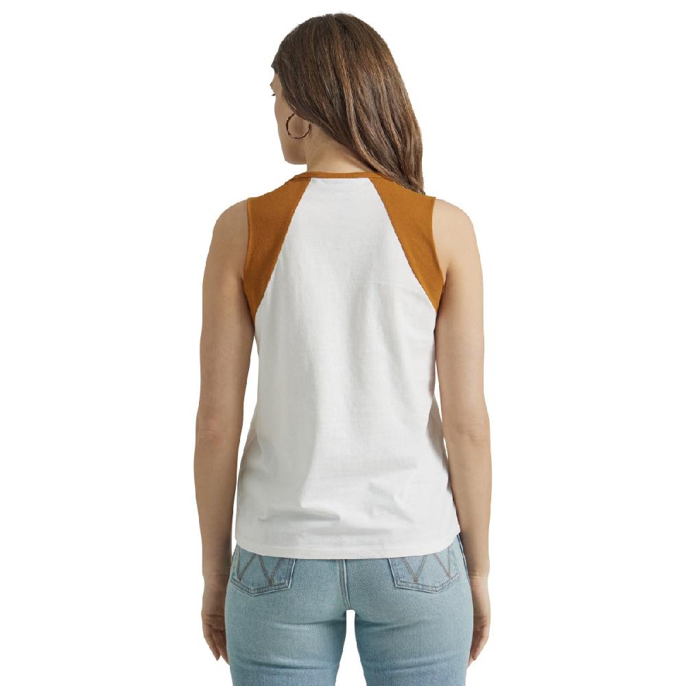 Wrangler Cream Vintage Logo Women's Raglan Tank Top 112347183