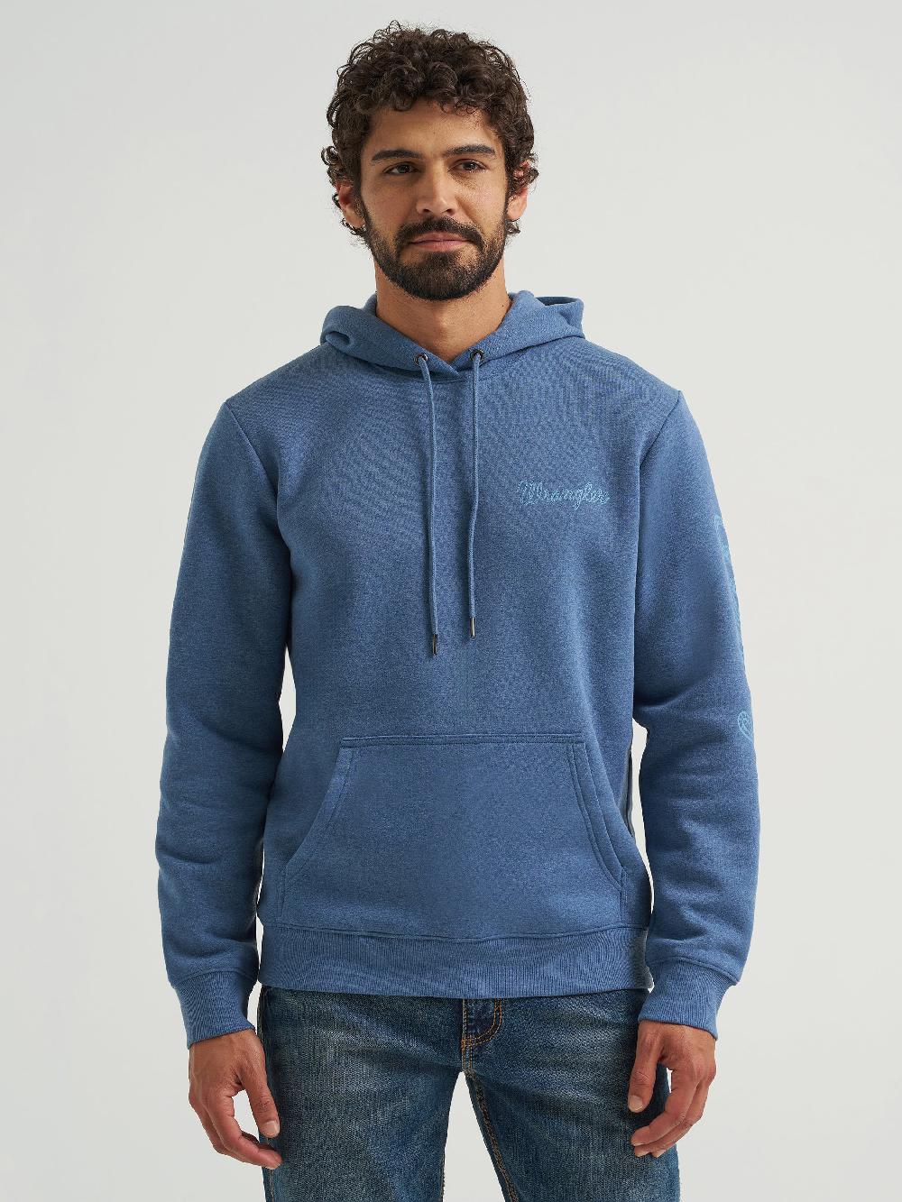 Wrangler Dark Blue Rope Logo Men's Hoodie 112365693