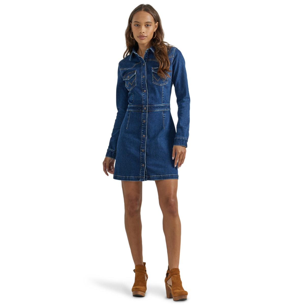 Wrangler Dark Denim Women's Western Denim Jacket Dress 112353126