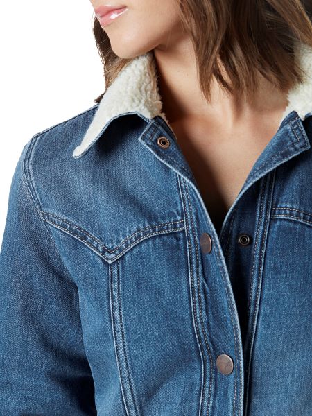 Wrangler Denim Color Sherpa Lined Women's Denim Barn Jacket 112335520