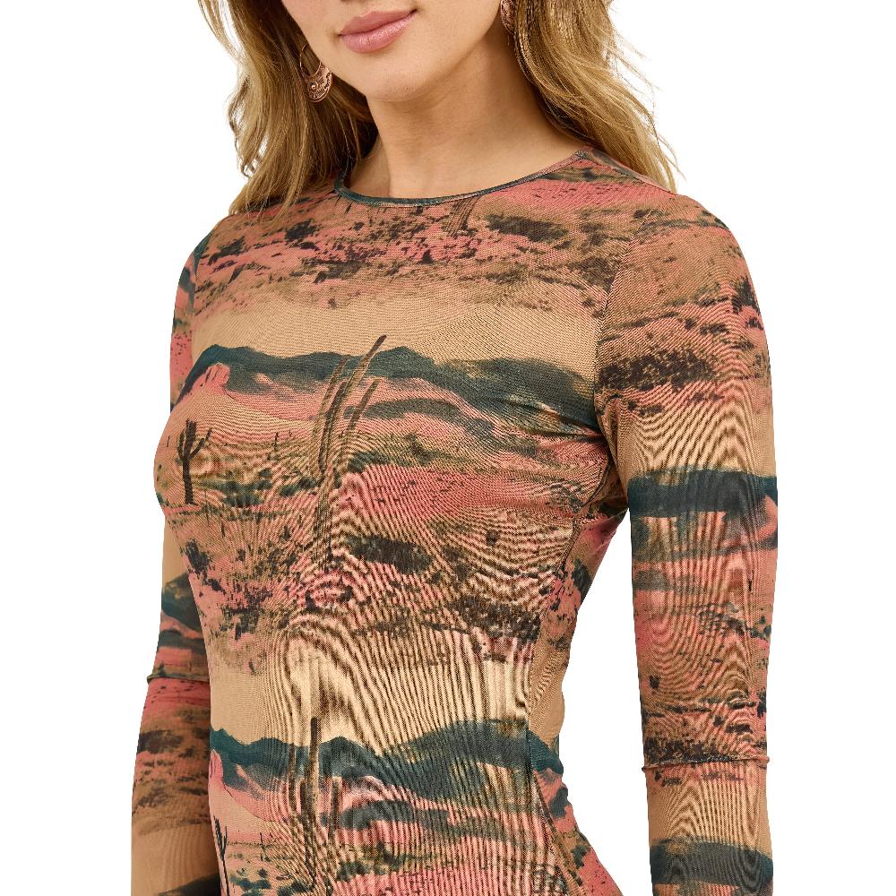 Wrangler Desert Tan Women's Mesh Maxi Dress 112371959