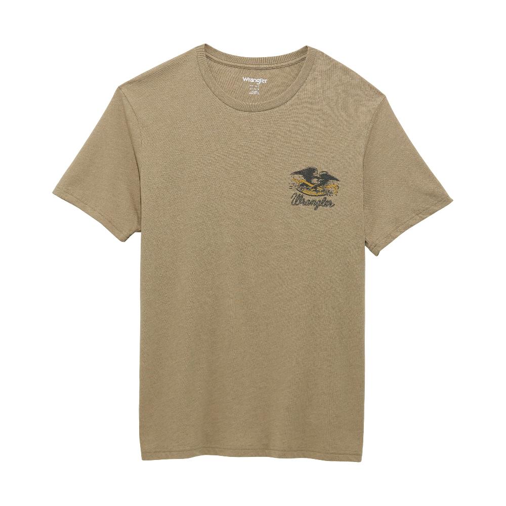 Wrangler Eagle Brown Men's Back Graphic Wrangler Denim Brand Short Sleeve T-Shirt 112361900