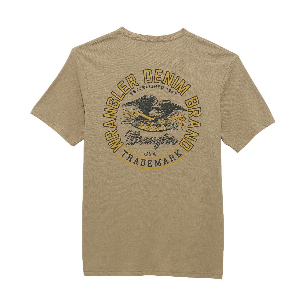 Wrangler Eagle Brown Men's Back Graphic Wrangler Denim Brand Short Sleeve T-Shirt 112361900