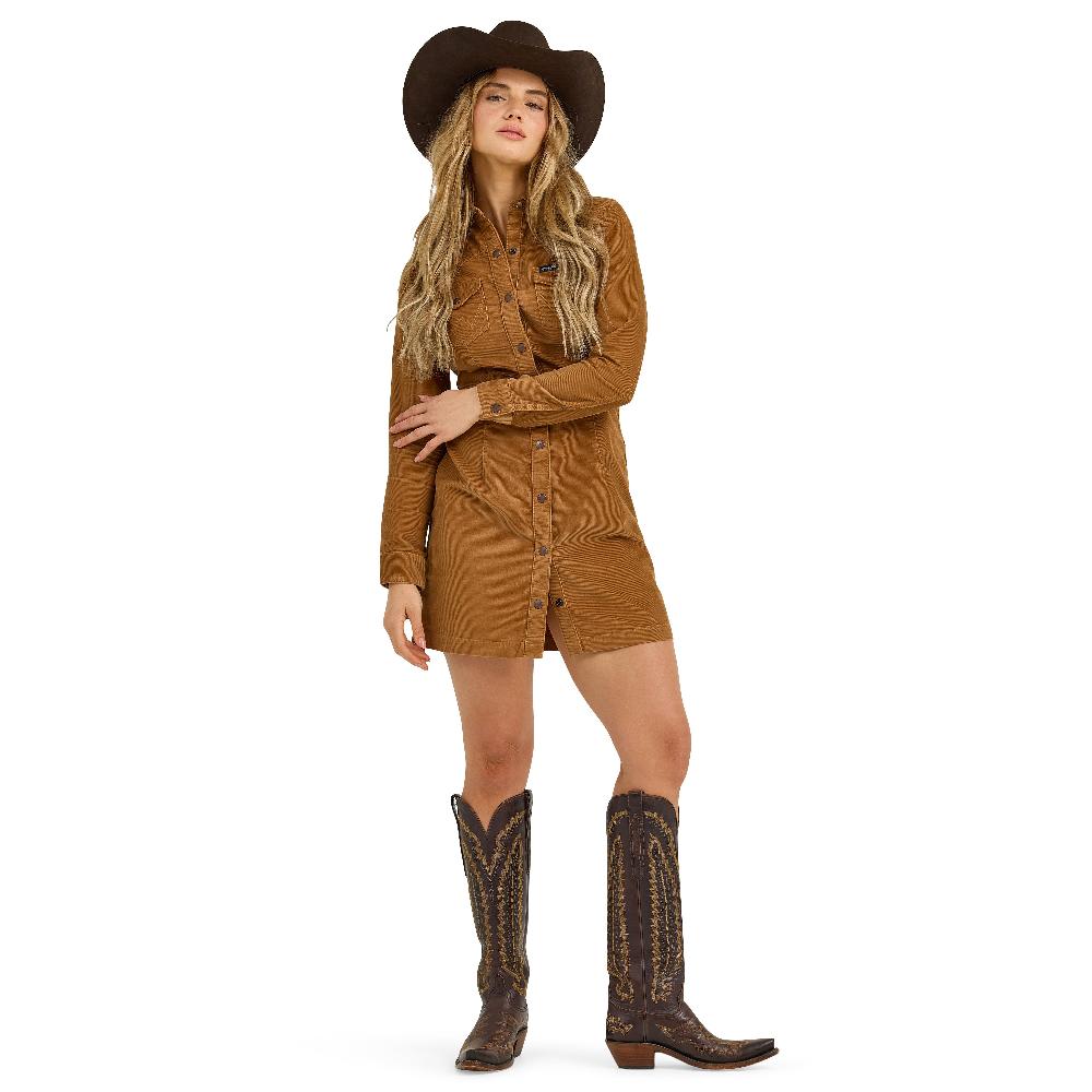 Wrangler Fawn Corduroy Women's Western Shirt Dress 112367335
