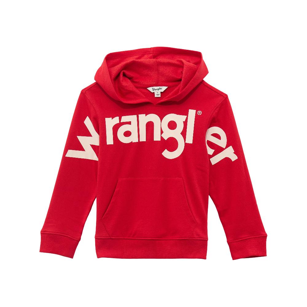 Wrangler Fire Red Girl's Bold Logo Hoodie 112371904