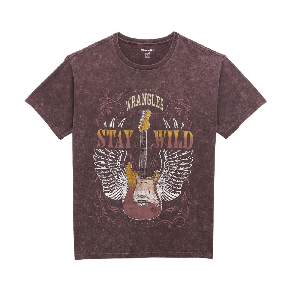 Wrangler Fudge Retro Stay Wild Women's Knit Crew Neck Graphic T-Shirt 112354397