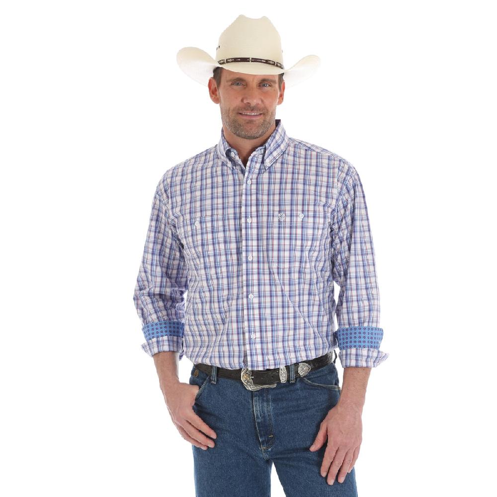 Wrangler George Strait Mens Long Sleeve Buttondown Western Shirt MGSB494
